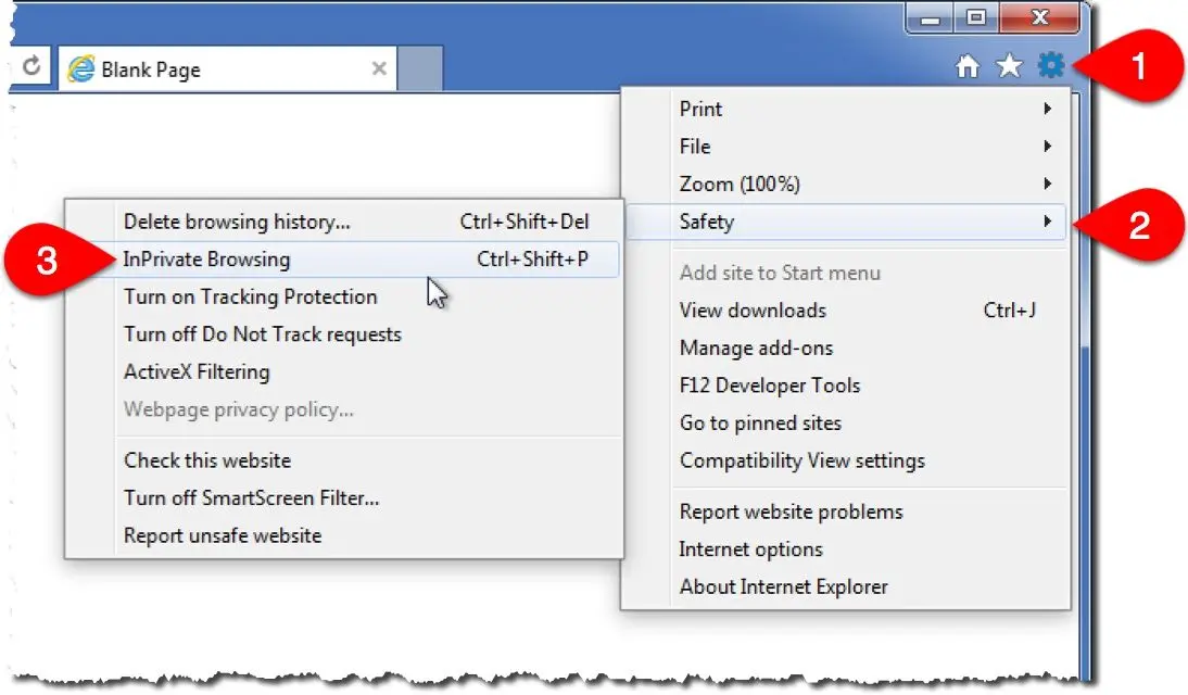 como abrir ventana de incognito en internet explorer - Cómo activar el modo incognito en Internet Explorer