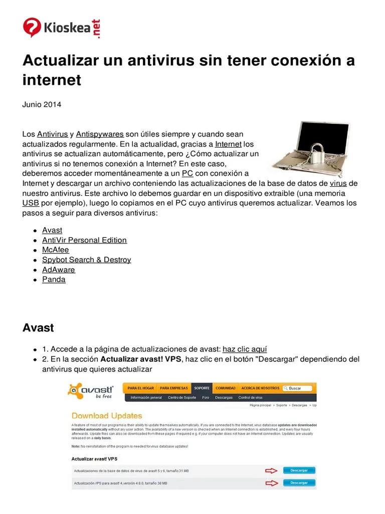 Actualizar la lista de virus sin conexión a internet: ¿Es posible? - Cómo actualizar antivirus Kaspersky sin conexión a Internet actualizar lista de virus sin internet - Cómo actualizar antivirus Kaspersky sin conexión a Internet