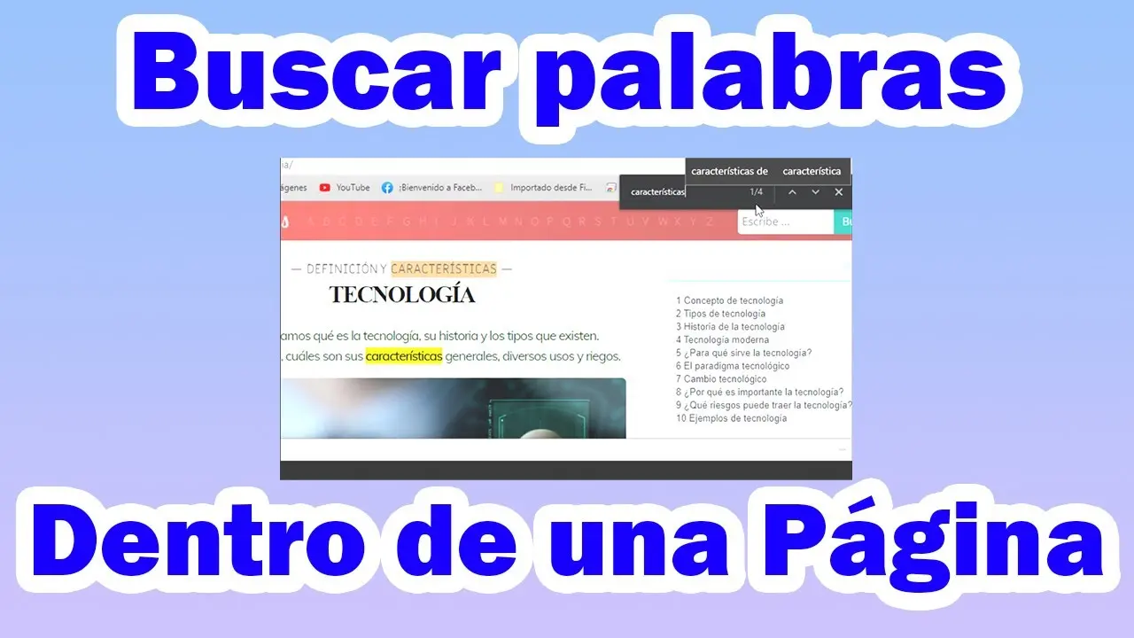 como buscar en una pagina de internet una palabra - Cómo buscar una palabra en una página sin buscador