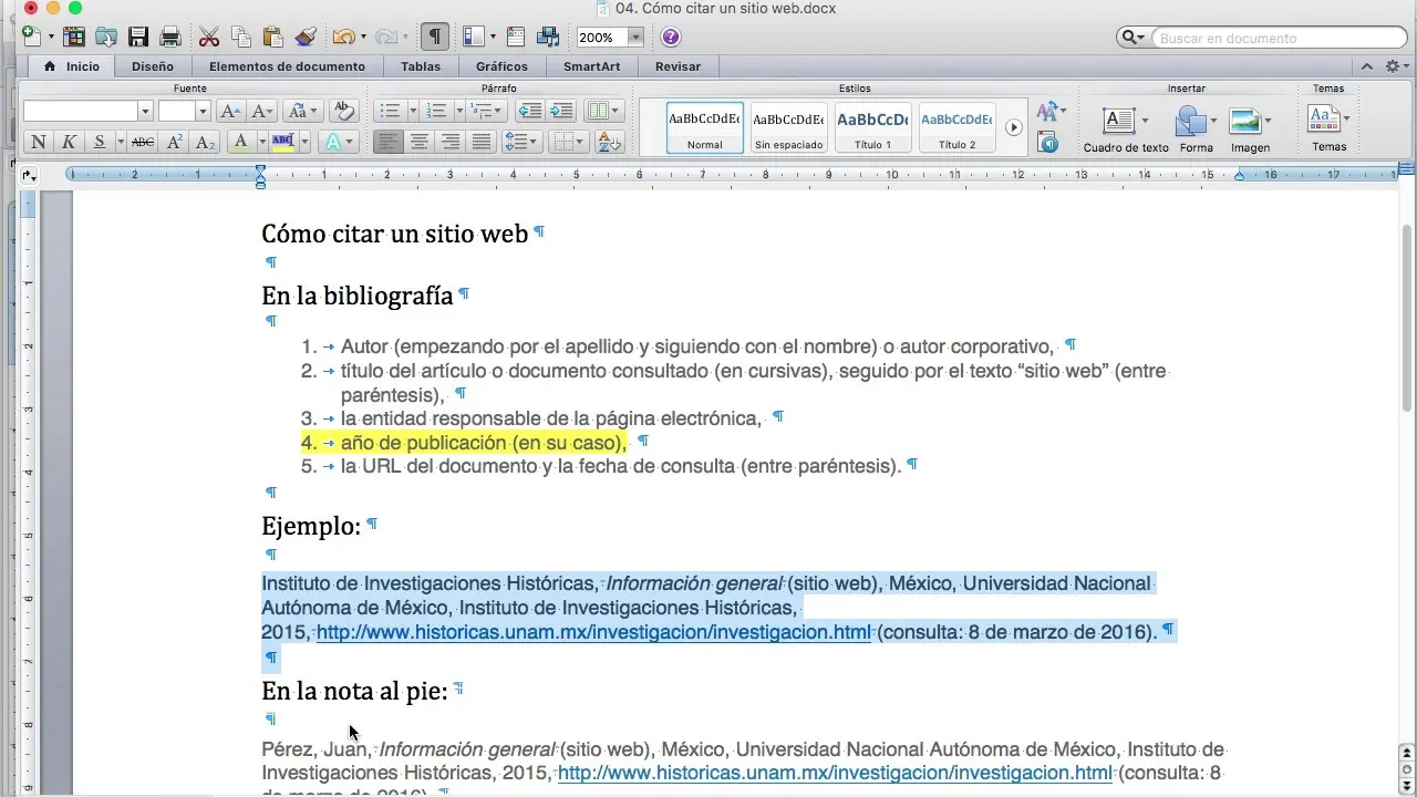 como referenciar paginas de internet - Cómo citar referencia de página web