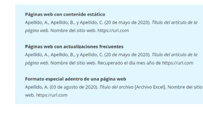 citas de internet normas apa - Cómo citar una página web sin autor APA 7