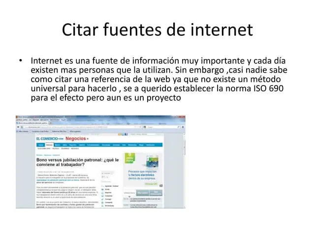 como citar una fuente bibliografica de internet - Cómo colocar las fuentes de Internet en un trabajo