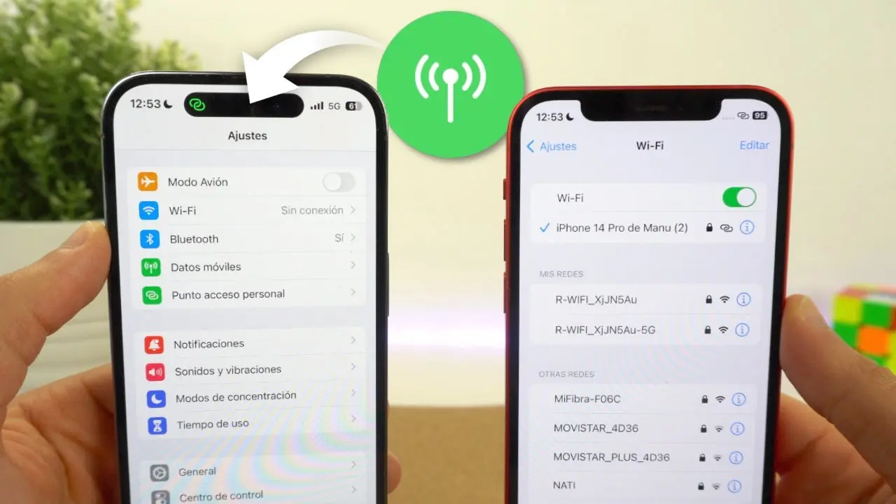 como compartir internet de mi iphone a mi laptop - Cómo compartir la red de Wi-Fi en iPhone