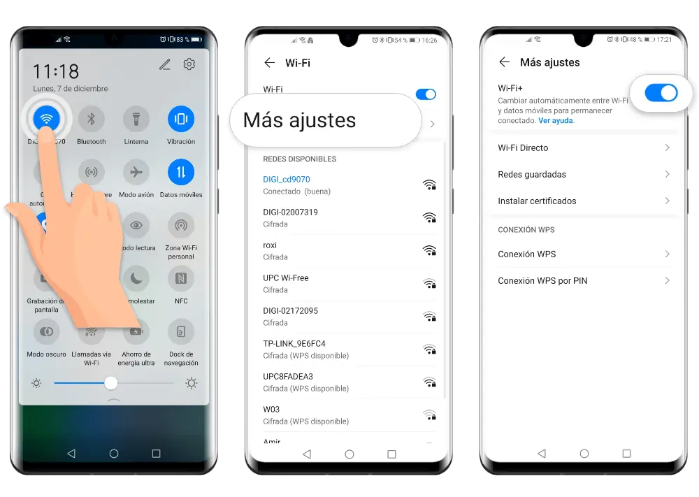 como conectar wifi en huawei - Cómo conectarse al wifi del móvil Huawei