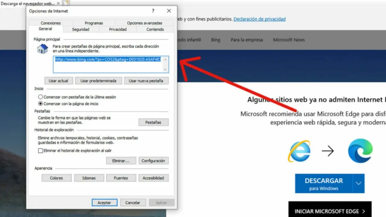 accesibilidad de internet explorer - Cómo configurar para que abra Internet Explorer