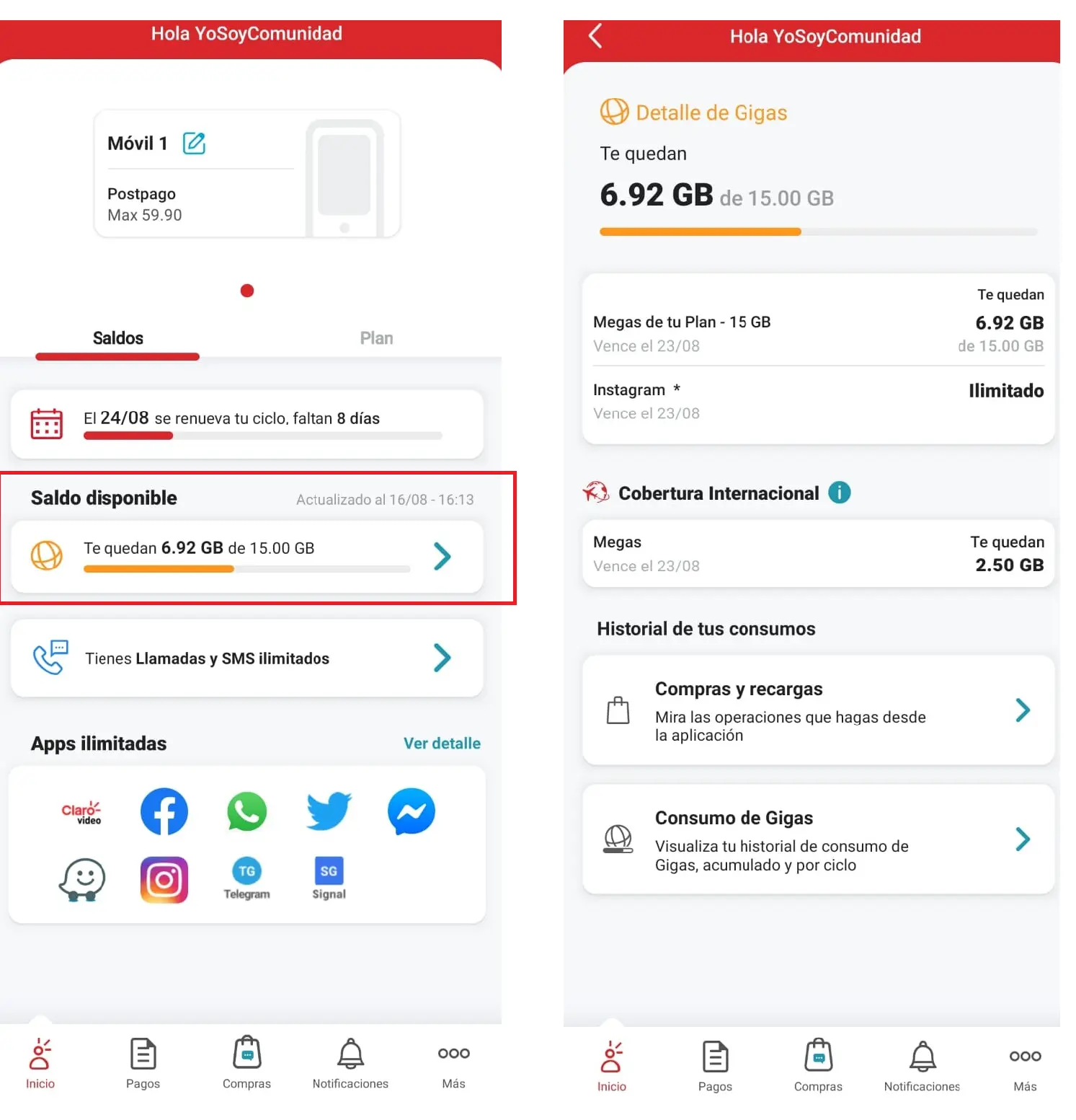 como saber cuantos megas tengo de internet claro - Cómo consultar cuántos megas me quedan Claro