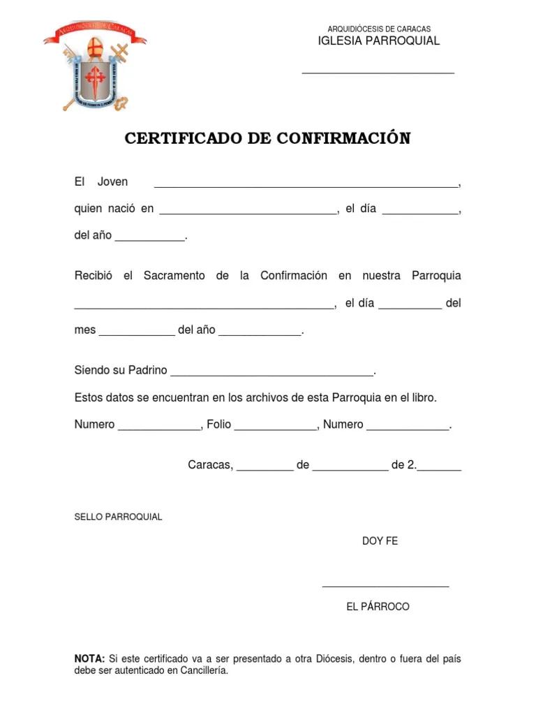 como sacar un certificado de confirmacion por internet - Cómo hacer la confirmación de adulto