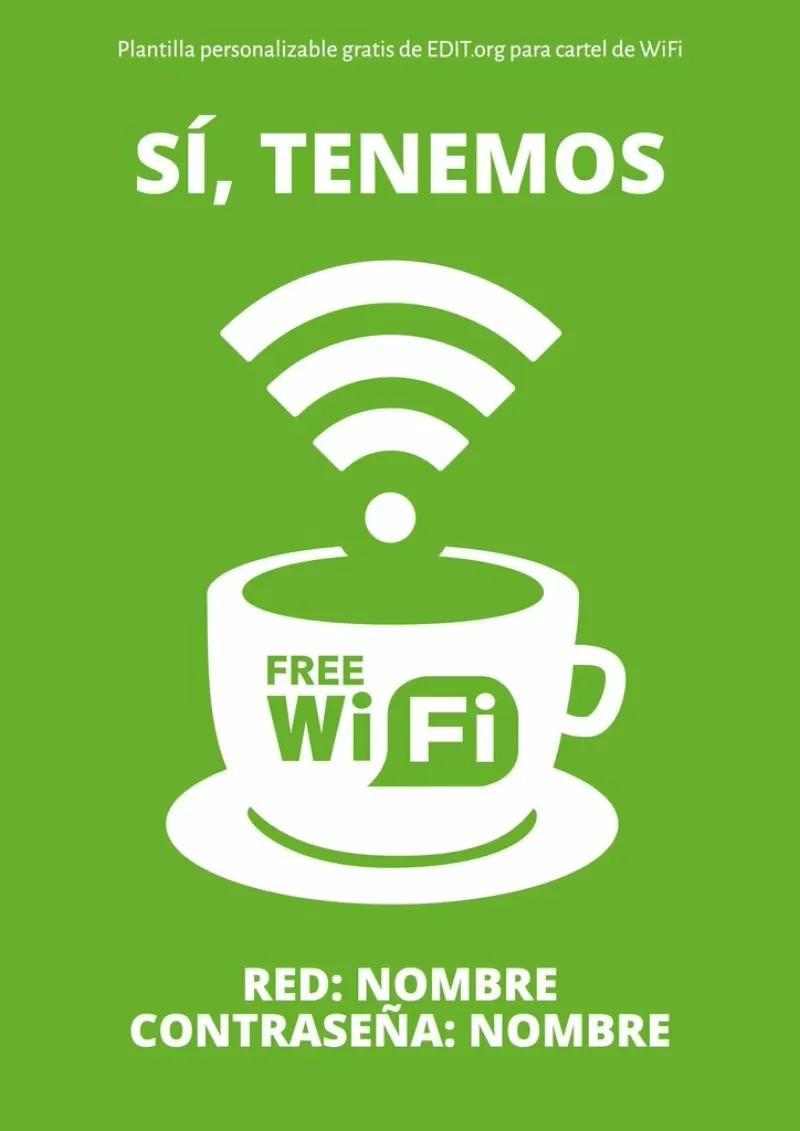 cartel zona wi fi diseño - Cómo hacer una zona de Wi-Fi