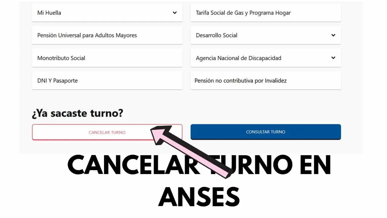 cancelar turno de anses por internet - Cómo hago para cancelar un turno en el ANSES