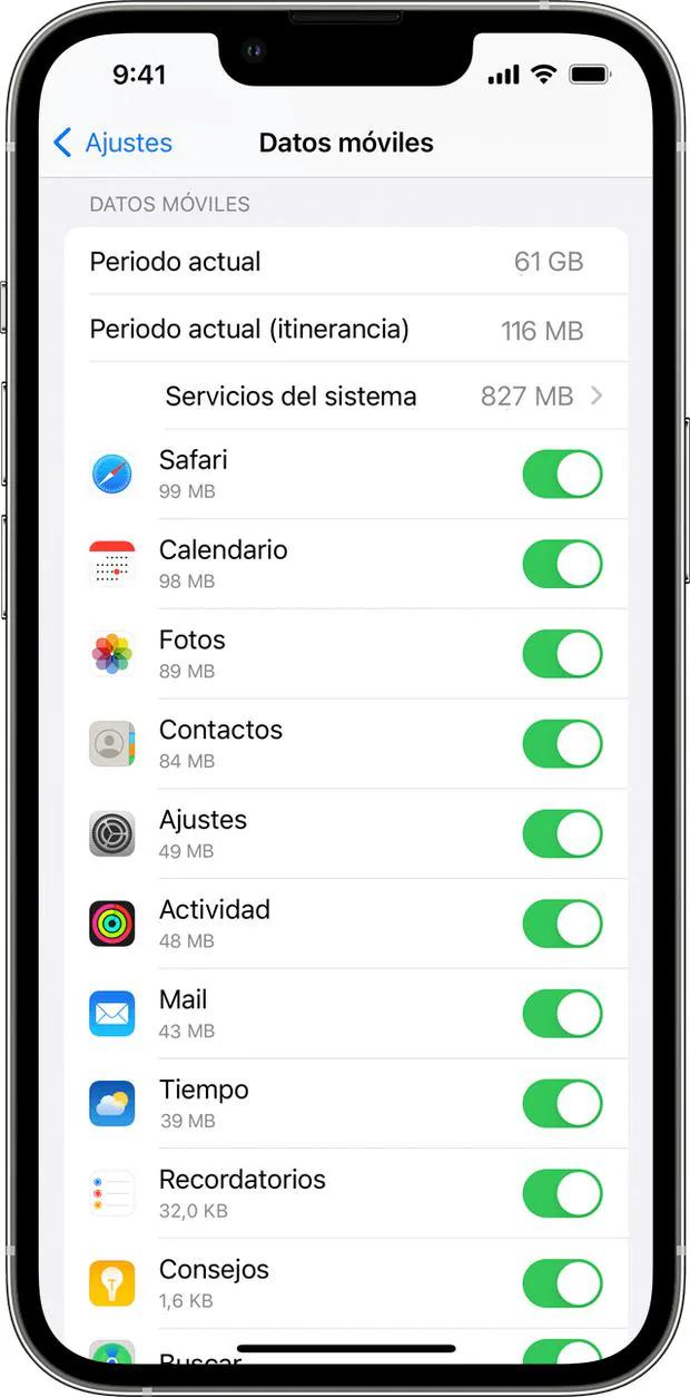 aplicacion ios para ver consumo de internet - Cómo mirar el consumo de datos móviles en iPhone