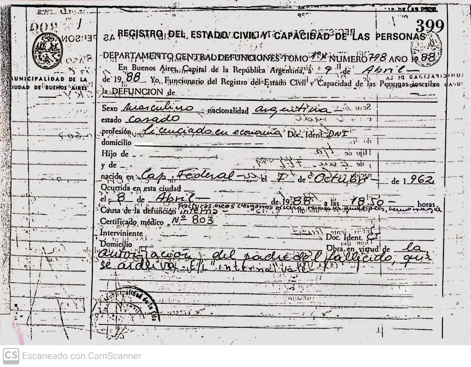 actas de defuncion por internet en argentina - Cómo obtener certificado de defuncion online Argentina