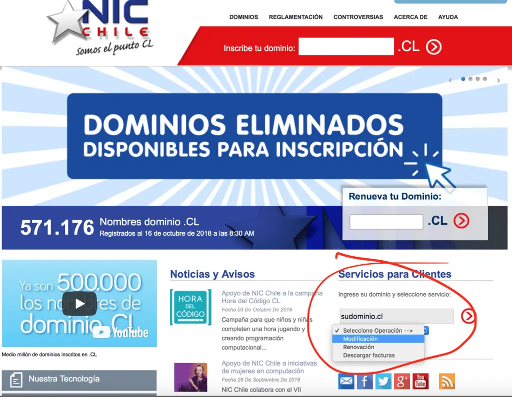 dominio de chile en internet - Cómo obtener un dominio en Chile