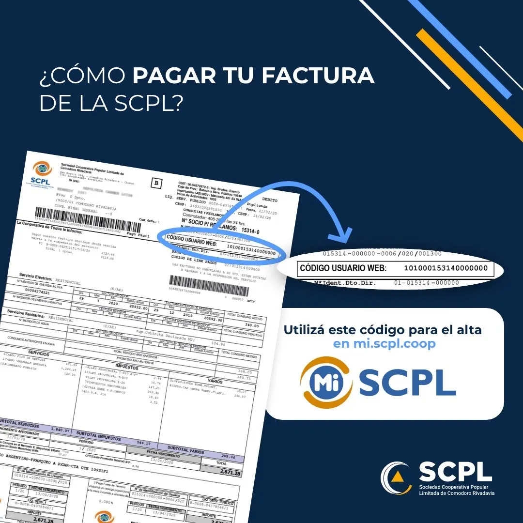 scpl comodoro rivadavia facturas telefonia - Cómo pagar mi factura de scpl