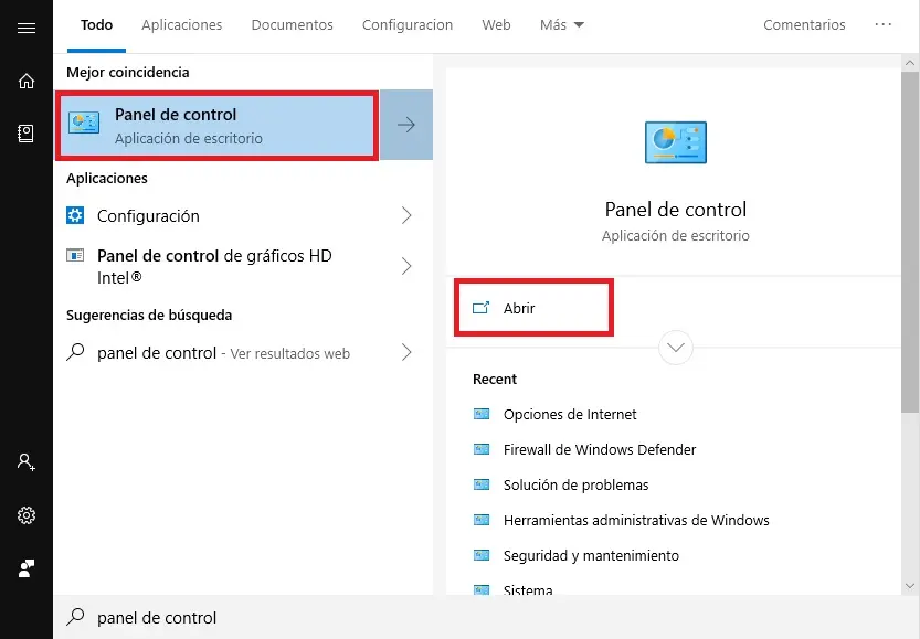 abrir panel de control de internet - Cómo puedo acceder al panel de control