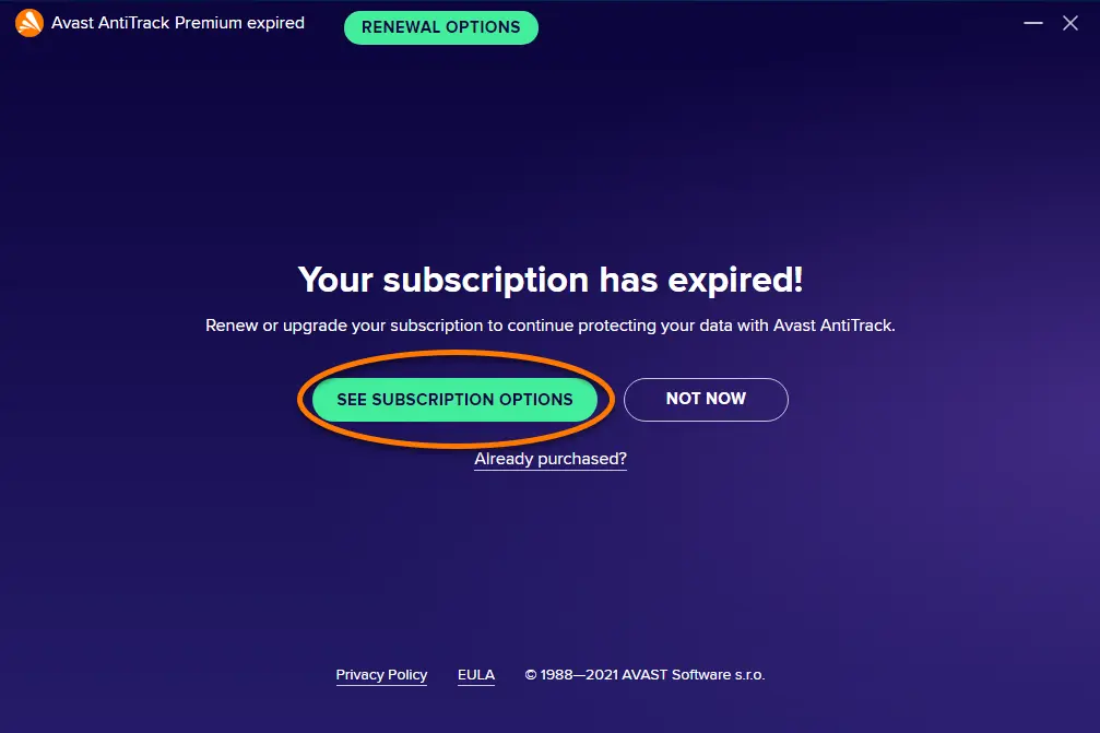 avast internet security periodo de prueba expirado - Cómo quitar la renovacion automatica de Avast