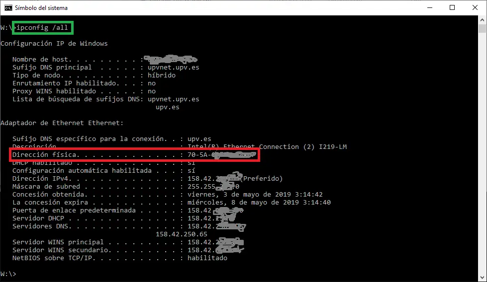 como encontrar direccion mac de wi fi con cmd - Cómo saber la MAC de mi router por cmd