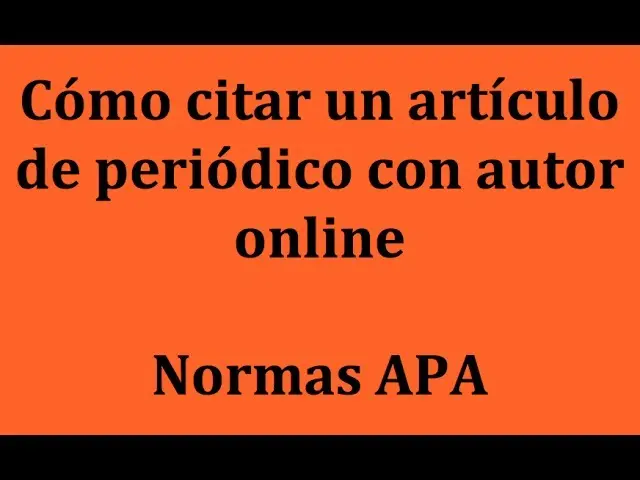 como citar una noticia de un periodico en internet apa - Cómo sacar el formato APA de un periódico