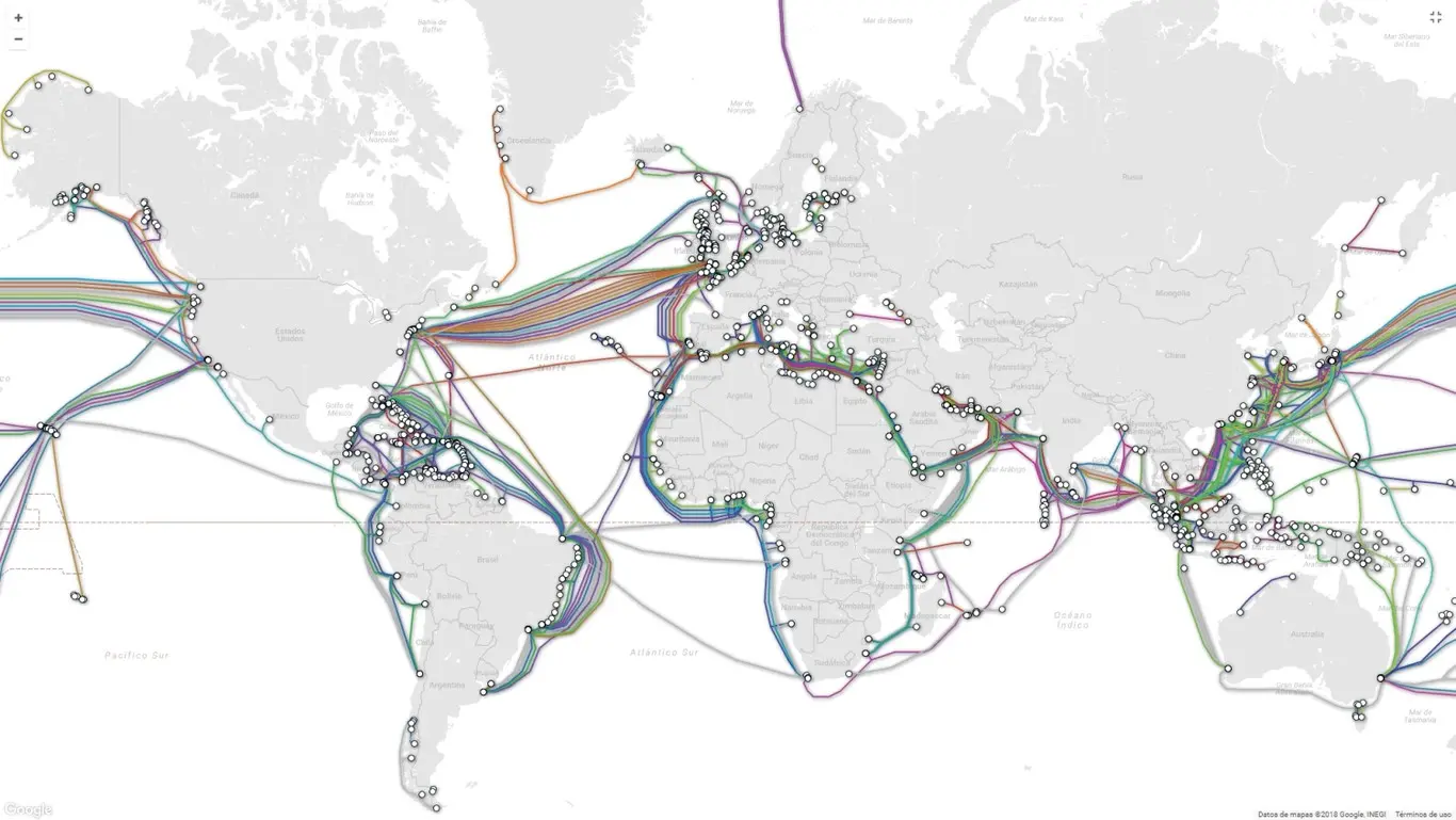 El Mapa de los Cables de Internet en el Mundo: Conectando el Planeta - Cómo se encuentra la red cableada en el mundo mapa de los cables de internet en el mundo - Cómo se encuentra la red cableada en el mundo
