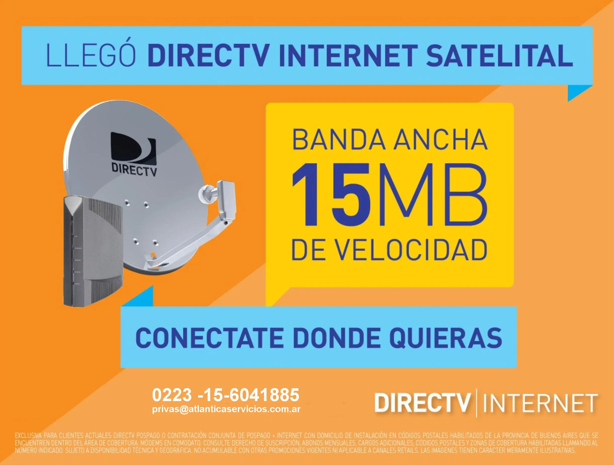 internet satelital directv - Cómo se llama el satélite que usa DirecTV