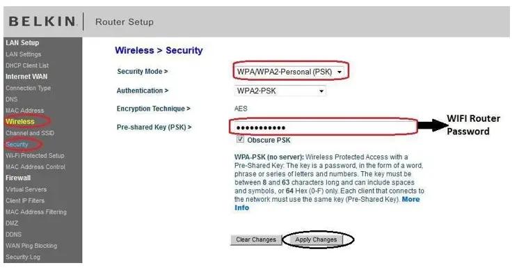 belkin wifi password - Cuál es la contraseña del router Belkin