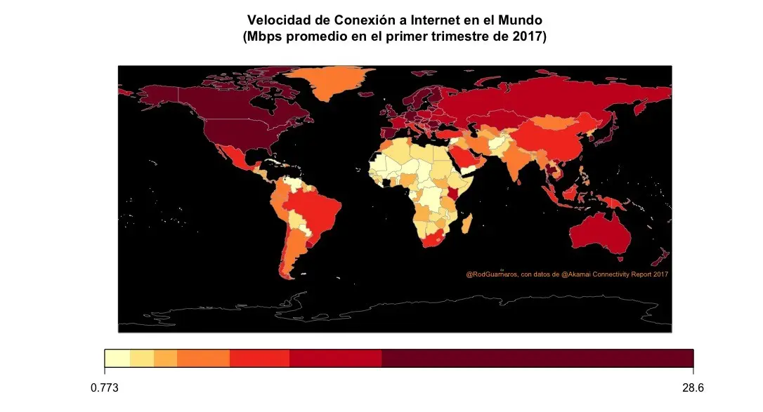 promedio de velocidad de internet en el mundo - Cuál es la velocidad promedio del Internet en el mundo