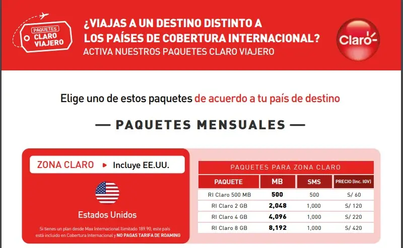 paquetes de internet roaming claro - Cuánto cuesta el roaming de datos