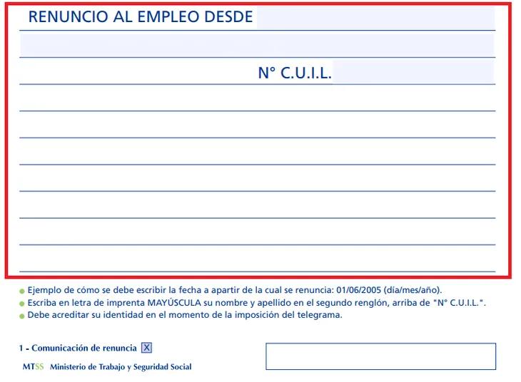 se puede mandar un telegrama de renuncia por internet - Cuánto tiempo tengo para enviar un telegrama de renuncia