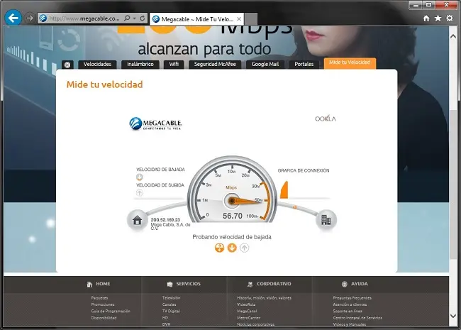 como saber cuantos megas tengo de internet megacable - Cuántos megas tiene el Internet Megacable