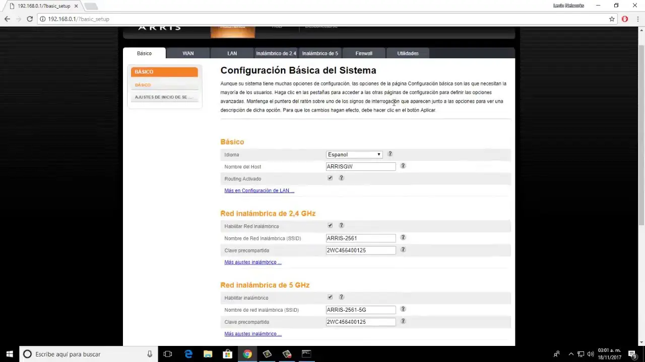 como cambiar contraseña de wifi arris - Dónde está la contraseña wifi en el enrutador arris