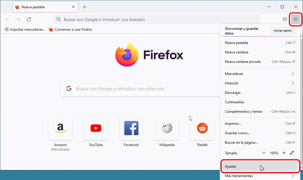 opciones de internet mozilla - Dónde está opciones en Mozilla Firefox