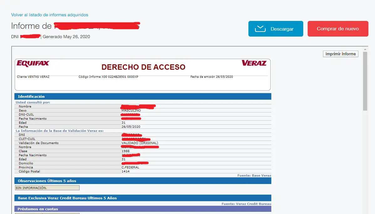 consulta de veraz gratis por internet - Dónde puedo ver mi veraz gratis