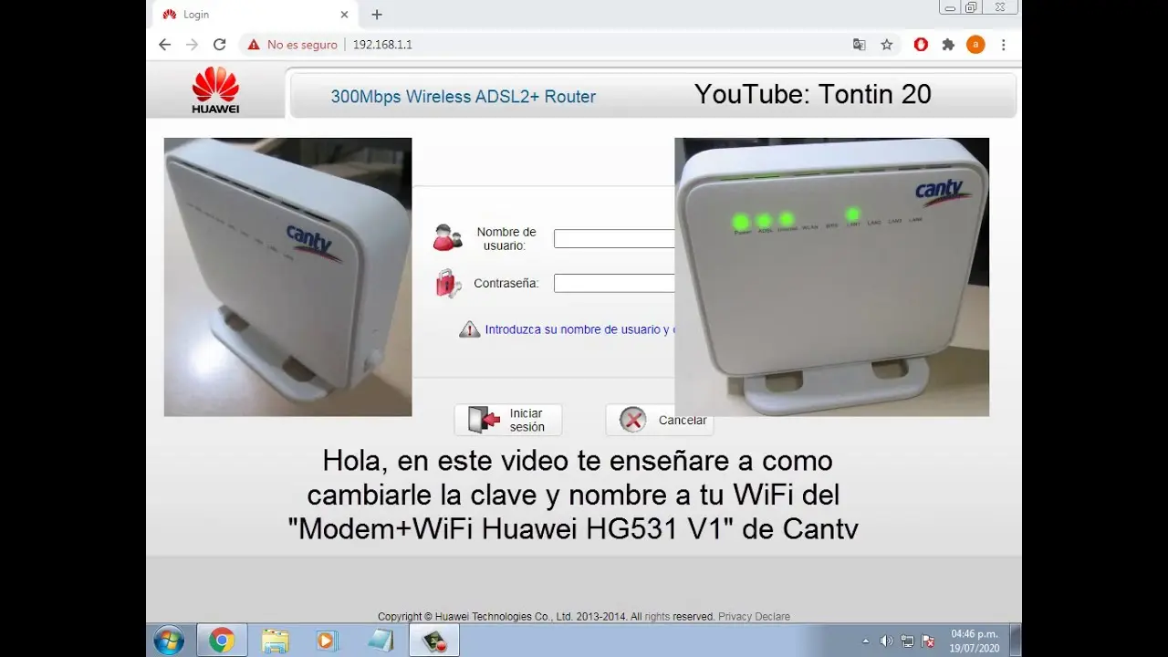 como cambiar la clave del wifi cantv huawei - Dónde se cambia la clave de Cantv