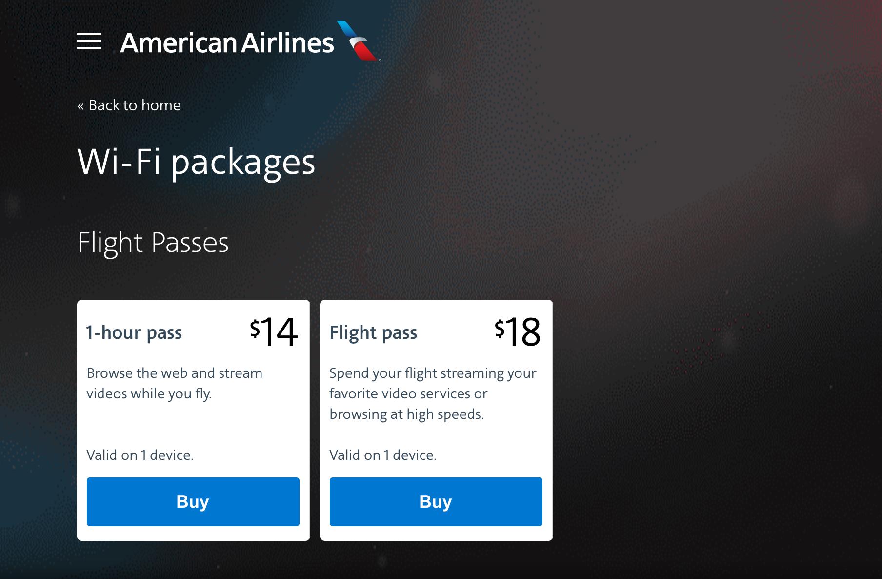 El costo del Wi-Fi en los aviones - How much is plane Wi-Fi american wifi cost - How much is plane Wi-Fi