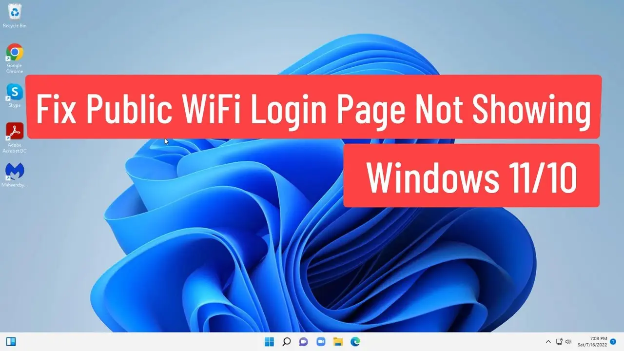 public wifi login page not showing - How to connect to hotel Wi-Fi when it doesn't pop up