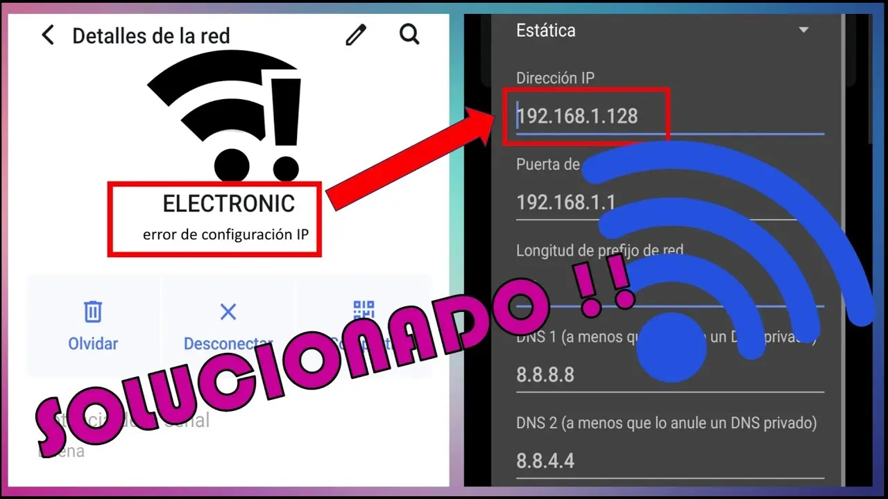 android compartir internet error de configuracion de ip - Qué hacer cuando el Wi-Fi no tiene una configuración IP válida