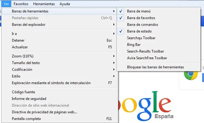 internet explorer barra de herramientas desaparece - Qué hacer para recuperar la barra de herramientas