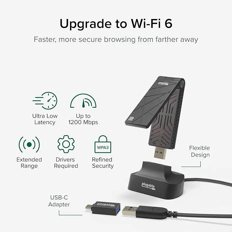 adaptador wifi usb tipo c - Que se puede conectar a un USB tipo C