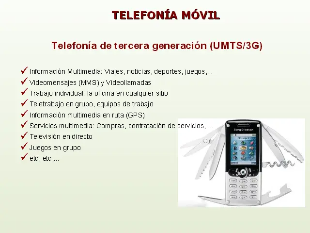 frecuencias que utiliza la tercera generacion de telefonia móvil - Qué velocidad puede proveer una red móvil de tercera generación