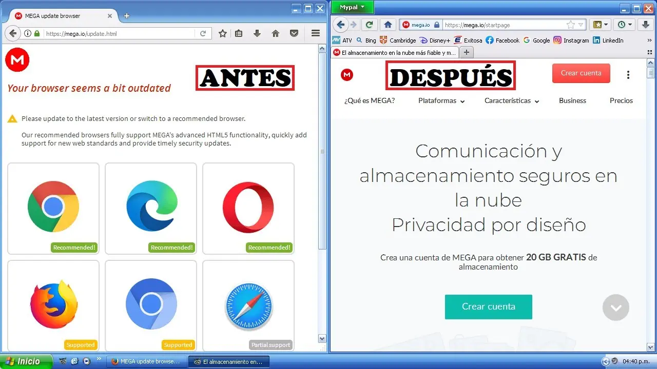 navegadores de internet para windows xp - Qué versión de Firefox es compatible con Windows XP