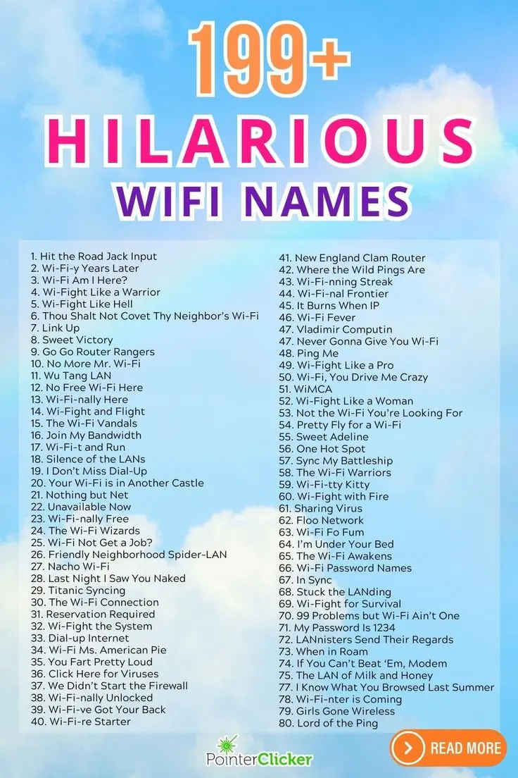 good wifi ssid names - What is a clever name for Wi-Fi