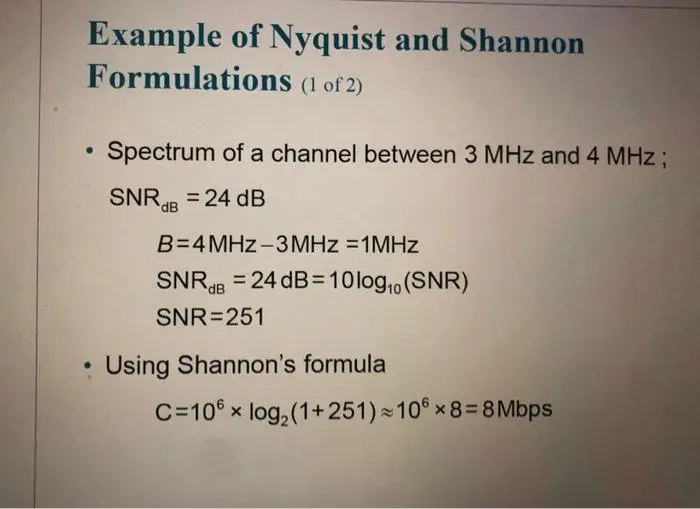 chanel capacity adsl nyquist - What is the Nyquist limit for noiseless channels