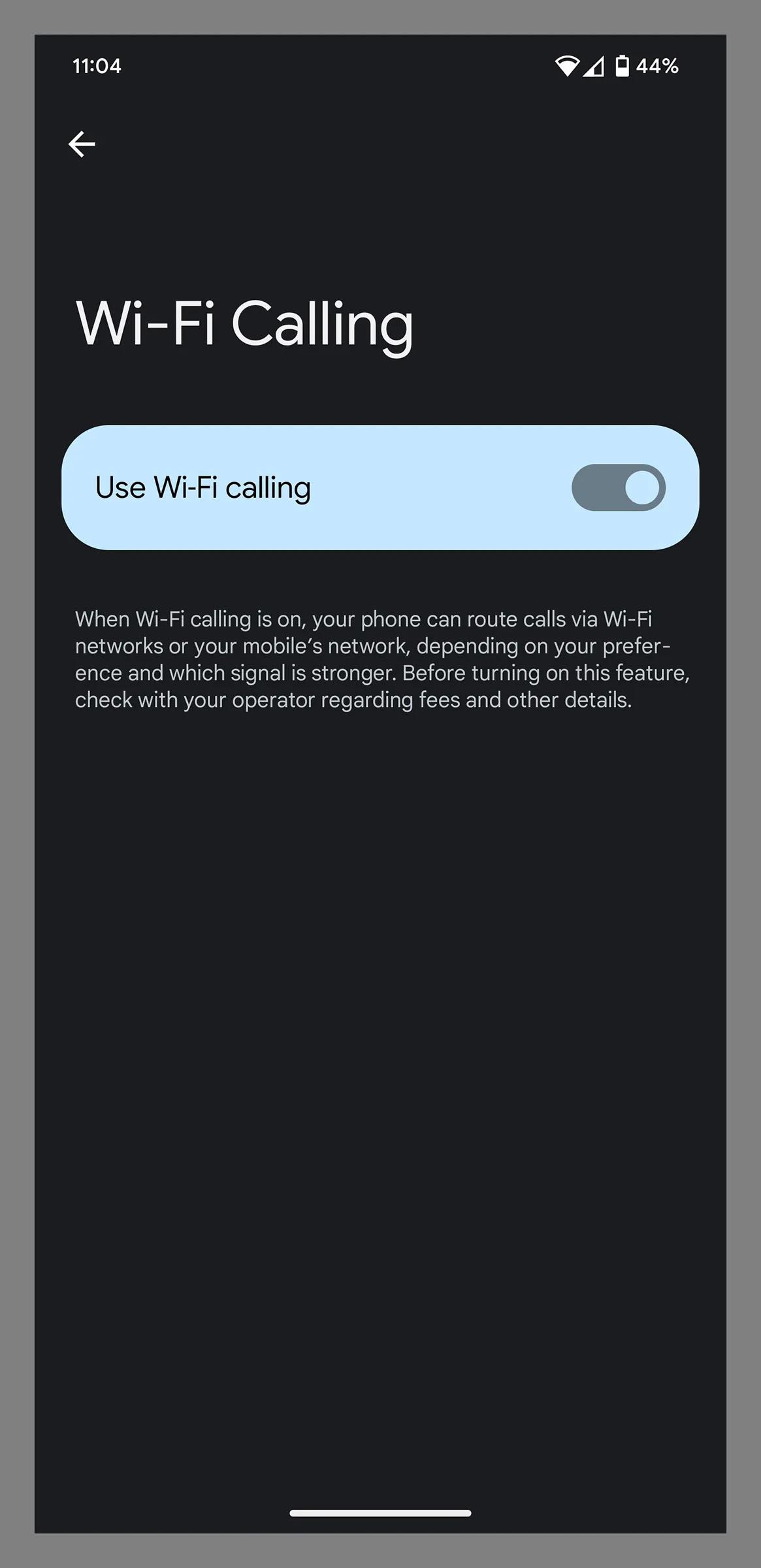 android wi-fi calling option - What is Wi-Fi calling mode