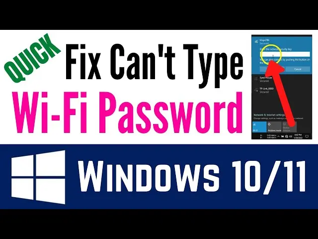 can't type wi fi password on laptop - Why can't I type a Wi-Fi password on my laptop