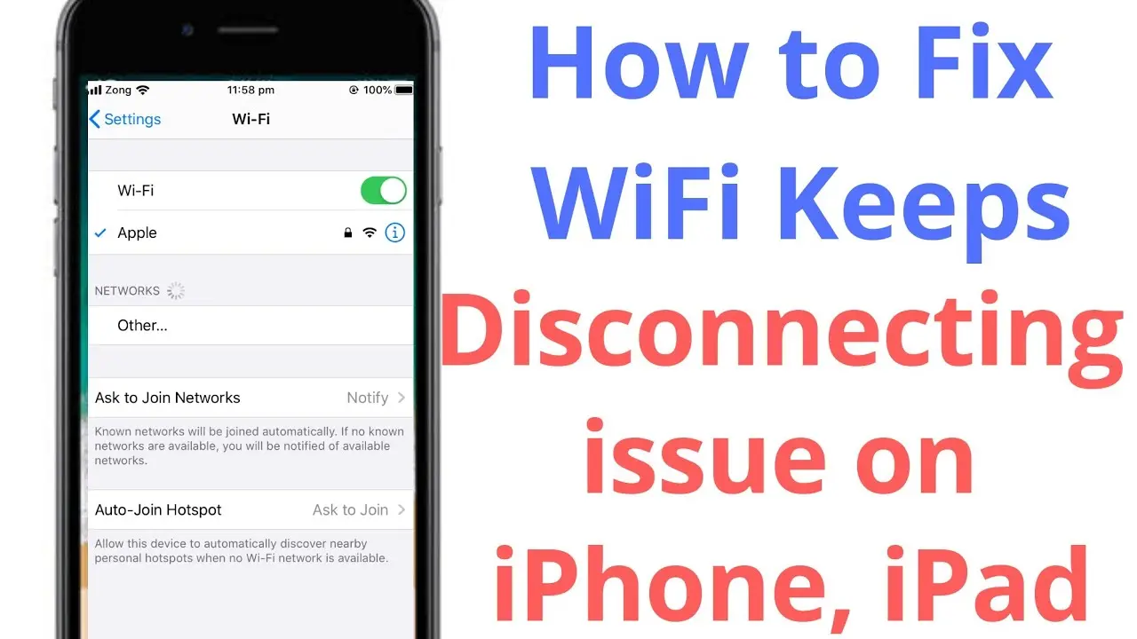 iphone wifi connection keeps dropping - Why does Wi-Fi keep disconnecting on iPhone