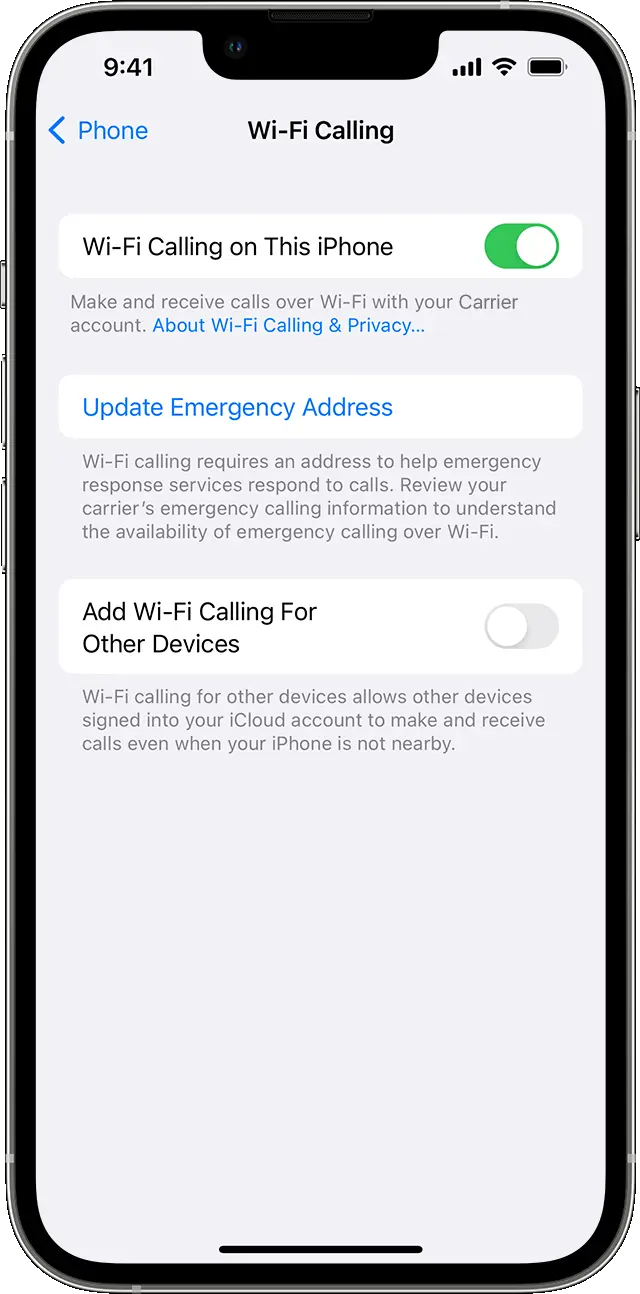 enabling wifi calling on iphone - Why is Wi-Fi calling not showing on my iPhone